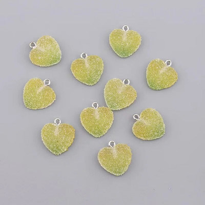 10 vnt 16 mm modeliavimo širdies formos minkšti saldainiai Mieli pakabukai "pasidaryk pats" auskarai, karoliai, papuošalai, aksesuarai