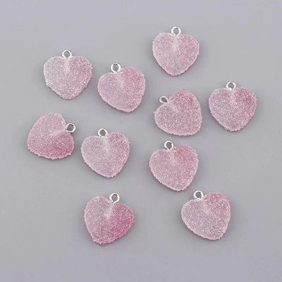 10 vnt 16 mm modeliavimo širdies formos minkšti saldainiai Mieli pakabukai "pasidaryk pats" auskarai, karoliai, papuošalai, aksesuarai