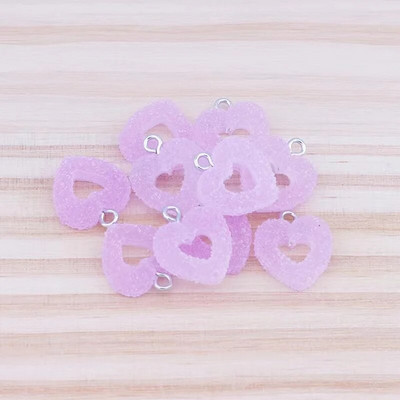 10 vnt 16 mm modeliavimo širdies formos minkšti saldainiai Mieli pakabukai "pasidaryk pats" auskarai, karoliai, papuošalai, aksesuarai