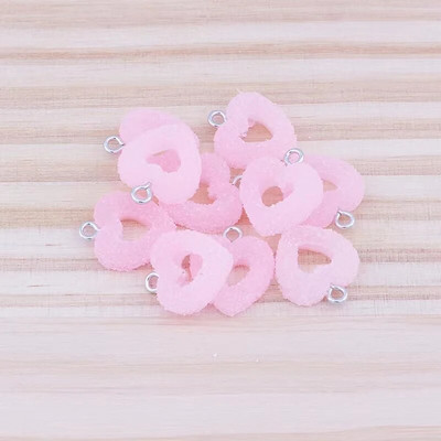 10 vnt 16 mm modeliavimo širdies formos minkšti saldainiai Mieli pakabukai "pasidaryk pats" auskarai, karoliai, papuošalai, aksesuarai