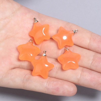 Šarene zvjezdane privjeske od smole, privjesci u boji slatkiša, privjesak za ključeve, ručno izrađena ogrlica, narukvica, izrada nakita, pribor za rukotvorine, DIY, 10 kom.