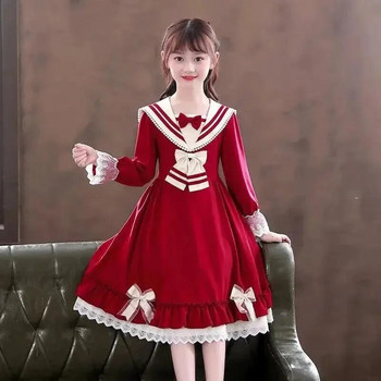 Κορίτσια Άνοιξη Φθινόπωρο Μακρυμάνικο Ακαδημία Παιδικό Φόρεμα Πριγκίπισσας Μεγάλο Παιδικό Φόρεμα Φθινοπωρινά ρούχα Sailor Style