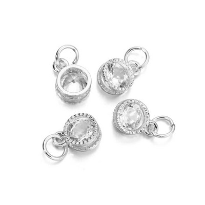 10 vnt./sl. lydinys Auksas Sidabras Spalva Kalnų krištolas Širdelės Pakabukai Auskarams Karoliai Pasidaryk pats meilės pakabukai Papuošalų kūrimo Priedai