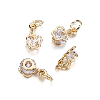 10 vnt./sl. lydinys Auksas Sidabras Spalva Kalnų krištolas Širdelės Pakabukai Auskarams Karoliai Pasidaryk pats meilės pakabukai Papuošalų kūrimo Priedai