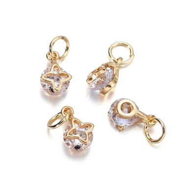 10 vnt./sl. lydinys Auksas Sidabras Spalva Kalnų krištolas Širdelės Pakabukai Auskarams Karoliai Pasidaryk pats meilės pakabukai Papuošalų kūrimo Priedai