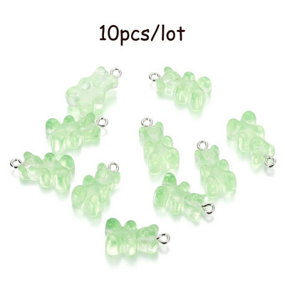 10/20 vnt. Candy Bear pakabukų pakabukai kaklo papuošalams apyrankės auskarai papuošalų kūrimas pasidaryk pats. Dervos meškiukai Kalėdų kūrimas