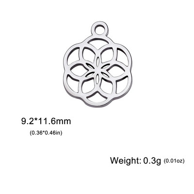 Teamer 5 kom/lot Privjesci od nehrđajućeg čelika za izradu nakita Medvjedić lišće Zvijezde Privjesak Mini privjesak Narukvica DIY dodaci Hot Sale