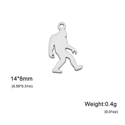 Teamer 5 kom/lot Privjesci od nehrđajućeg čelika za izradu nakita Medvjedić lišće Zvijezde Privjesak Mini privjesak Narukvica DIY dodaci Hot Sale