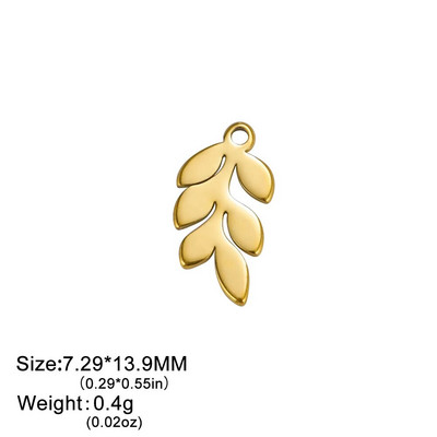 Teamer 5 kom/lot Privjesci od nehrđajućeg čelika za izradu nakita Medvjedić lišće Zvijezde Privjesak Mini privjesak Narukvica DIY dodaci Hot Sale