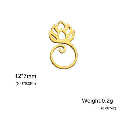 Teamer 5 kom/lot Privjesci od nehrđajućeg čelika za izradu nakita Medvjedić lišće Zvijezde Privjesak Mini privjesak Narukvica DIY dodaci Hot Sale