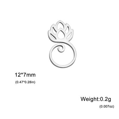 Teamer 5 kom/lot Privjesci od nehrđajućeg čelika za izradu nakita Medvjedić lišće Zvijezde Privjesak Mini privjesak Narukvica DIY dodaci Hot Sale