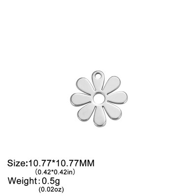 Teamer 5 kom/lot Privjesci od nehrđajućeg čelika za izradu nakita Medvjedić lišće Zvijezde Privjesak Mini privjesak Narukvica DIY dodaci Hot Sale