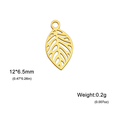 Teamer 5 kom/lot Privjesci od nehrđajućeg čelika za izradu nakita Medvjedić lišće Zvijezde Privjesak Mini privjesak Narukvica DIY dodaci Hot Sale