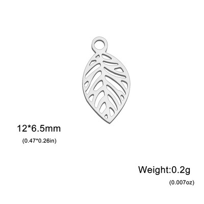 Teamer 5 kom/lot Privjesci od nehrđajućeg čelika za izradu nakita Medvjedić lišće Zvijezde Privjesak Mini privjesak Narukvica DIY dodaci Hot Sale