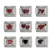 Hapiship Original Daisy Fashion Romantic Red Heart Love Italian Charm Fit 9mm Narukvica Izrada nakita od nehrđajućeg čelika DJTop9