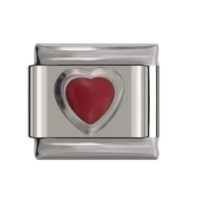 Hapiship Original Daisy Fashion Romantic Red Heart Love Italian Charm Fit 9mm Narukvica Izrada nakita od nehrđajućeg čelika DJTop9