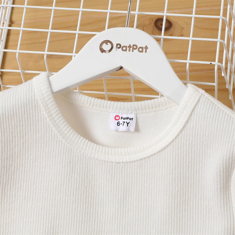 PatPat παιδικά φορέματα για κορίτσια με σχέδιο παπιγιόν Γλυκό καρό με ραβδώσεις μακρυμάνικο φόρεμα