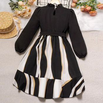 Φόρεμα Παιδικό φόρεμα για κορίτσια 8-12 ετών Μαύρο μακρυμάνικο φόρεμα για κορίτσια Κομψό κορίτσια Casual φόρεμα για διακοπές Νυφικό βραδινό φόρεμα