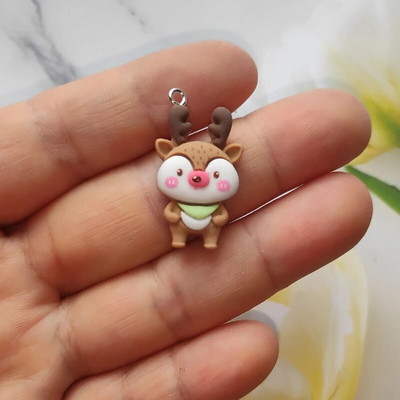 12 tk joonisfilmi jõulusari võlu armas lumememm hirve ripats lame seljaga Cabochon DIY ehete valmistamine käevõru kõrvarõnga aksessuaar