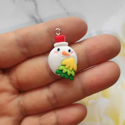 12 tk joonisfilmi jõulusari võlu armas lumememm hirve ripats lame seljaga Cabochon DIY ehete valmistamine käevõru kõrvarõnga aksessuaar