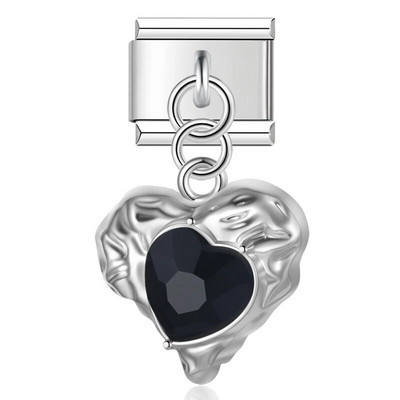 Hapiship 2023 Moda Novo romantično srce Sjajni CZ šarm Talijanski Link Fit 9 mm Narukvica Izrada nehrđajućeg čelika DIY nakit DJ676