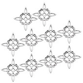 10τμχ Γούρι Witch Knot Vintage Φυλαχτό με Κέλτικο Κόμπο Γούρια από ανοξείδωτο ατσάλι Γούρια Irish Knot για Βραχιόλια Κατασκευή κοσμημάτων Αξεσουάρ