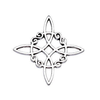 10 бр Witch Knot Charm Vintage Celtic Knot Amulet Талисмани от неръждаема стомана Ирландски възел Талисмани за гривна Аксесоари за изработка на бижута
