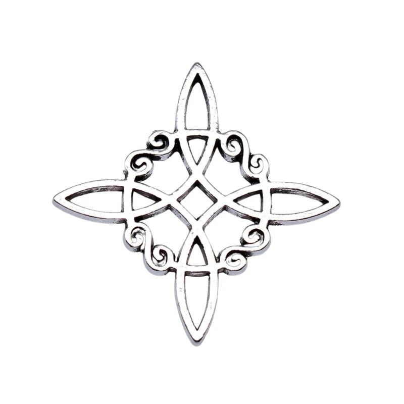 10τμχ Γούρι Witch Knot Vintage Φυλαχτό με Κέλτικο Κόμπο Γούρια από ανοξείδωτο ατσάλι Γούρια Irish Knot για Βραχιόλια Κατασκευή κοσμημάτων Αξεσουάρ