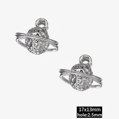 2τμχ Χάντρες στρας Chrams Ασημί Χρώμα Κρυστάλλινα Γούρια Μενταγιόν για κολιέ Βραχιόλι Y2k Κοσμήματα Κατασκευή Γούρι DIY Αξεσουάρ