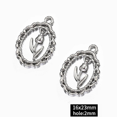 2τμχ Χάντρες στρας Chrams Ασημί Χρώμα Κρυστάλλινα Γούρια Μενταγιόν για κολιέ Βραχιόλι Y2k Κοσμήματα Κατασκευή Γούρι DIY Αξεσουάρ