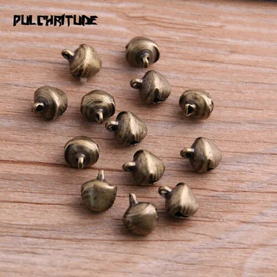 100 vnt. / 6 * 8 mm Nauji kalėdiniai varpeliai, įvairių spalvų, palaidi karoliukai, maži varpeliai Kalėdų dekoravimo dovana