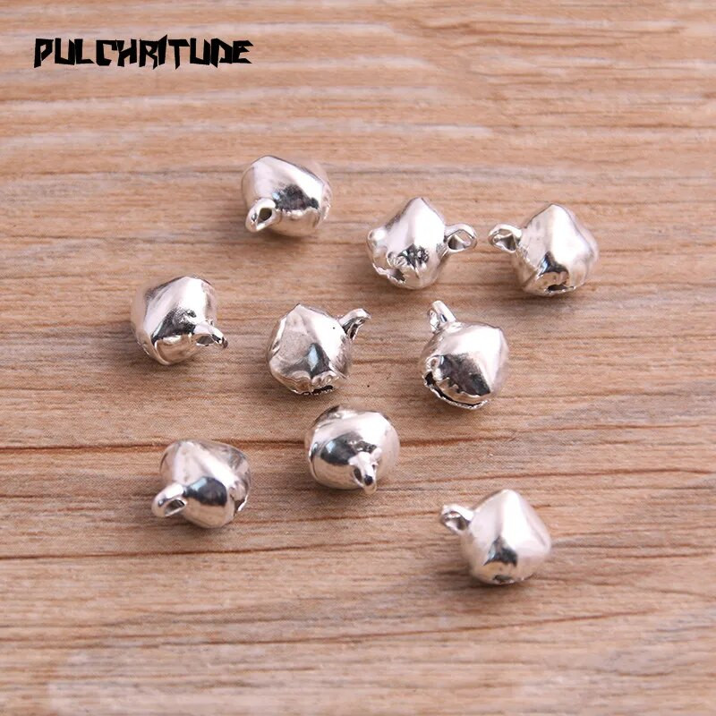 100 vnt. / 6 * 8 mm Nauji kalėdiniai varpeliai, įvairių spalvų, palaidi karoliukai, maži varpeliai Kalėdų dekoravimo dovana