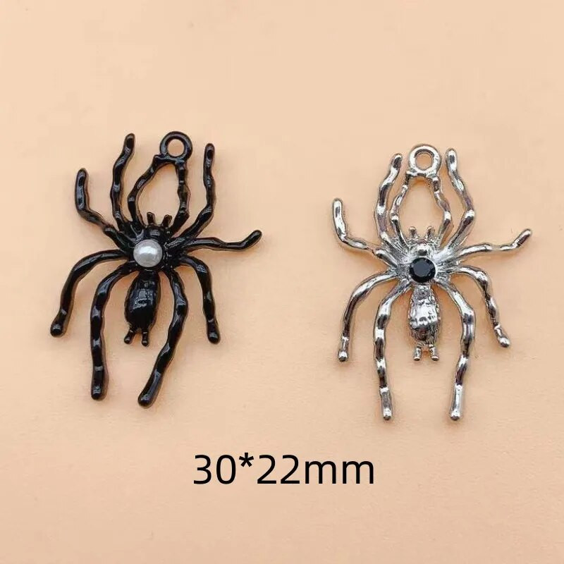 10 τμχ Blood Red Spider μενταγιόν Γοτθικό μενταγιόν Tarantula, Wiccan, Witchy, Creepy Cute, Halloween, Χειροποίητα αξεσουάρ κοσμημάτων