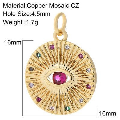 Eye Charm Κοσμήματα Γούρια για σκουλαρίκια Κολιέ Βραχιόλι Κατασκευάζοντας χαριτωμένο τουρκικό μενταγιόν Evil Blue Eye Designer Gold Color Snake