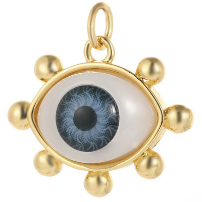 Eye Charm Κοσμήματα Γούρια για σκουλαρίκια Κολιέ Βραχιόλι Κατασκευάζοντας χαριτωμένο τουρκικό μενταγιόν Evil Blue Eye Designer Gold Color Snake