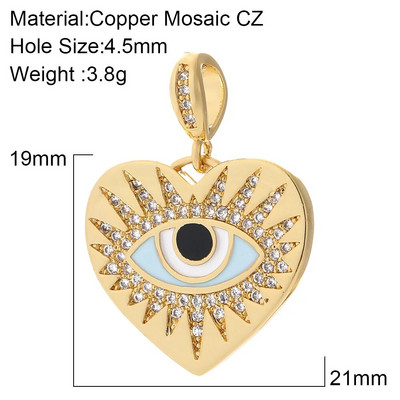 Eye Charm Κοσμήματα Γούρια για σκουλαρίκια Κολιέ Βραχιόλι Κατασκευάζοντας χαριτωμένο τουρκικό μενταγιόν Evil Blue Eye Designer Gold Color Snake