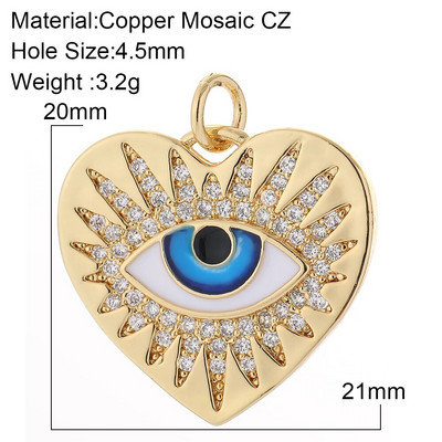 Eye Charm Κοσμήματα Γούρια για σκουλαρίκια Κολιέ Βραχιόλι Κατασκευάζοντας χαριτωμένο τουρκικό μενταγιόν Evil Blue Eye Designer Gold Color Snake