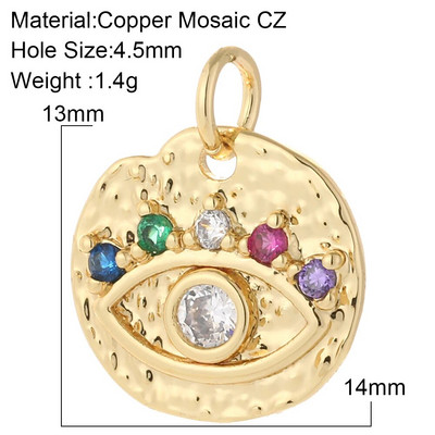 Eye Charm Κοσμήματα Γούρια για σκουλαρίκια Κολιέ Βραχιόλι Κατασκευάζοντας χαριτωμένο τουρκικό μενταγιόν Evil Blue Eye Designer Gold Color Snake