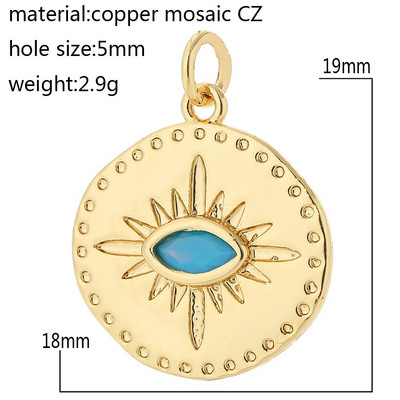 Eye Charm Κοσμήματα Γούρια για σκουλαρίκια Κολιέ Βραχιόλι Κατασκευάζοντας χαριτωμένο τουρκικό μενταγιόν Evil Blue Eye Designer Gold Color Snake