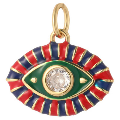 Eye Charm Κοσμήματα Γούρια για σκουλαρίκια Κολιέ Βραχιόλι Κατασκευάζοντας χαριτωμένο τουρκικό μενταγιόν Evil Blue Eye Designer Gold Color Snake