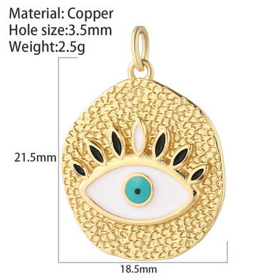 Eye Charm Κοσμήματα Γούρια για σκουλαρίκια Κολιέ Βραχιόλι Κατασκευάζοντας χαριτωμένο τουρκικό μενταγιόν Evil Blue Eye Designer Gold Color Snake