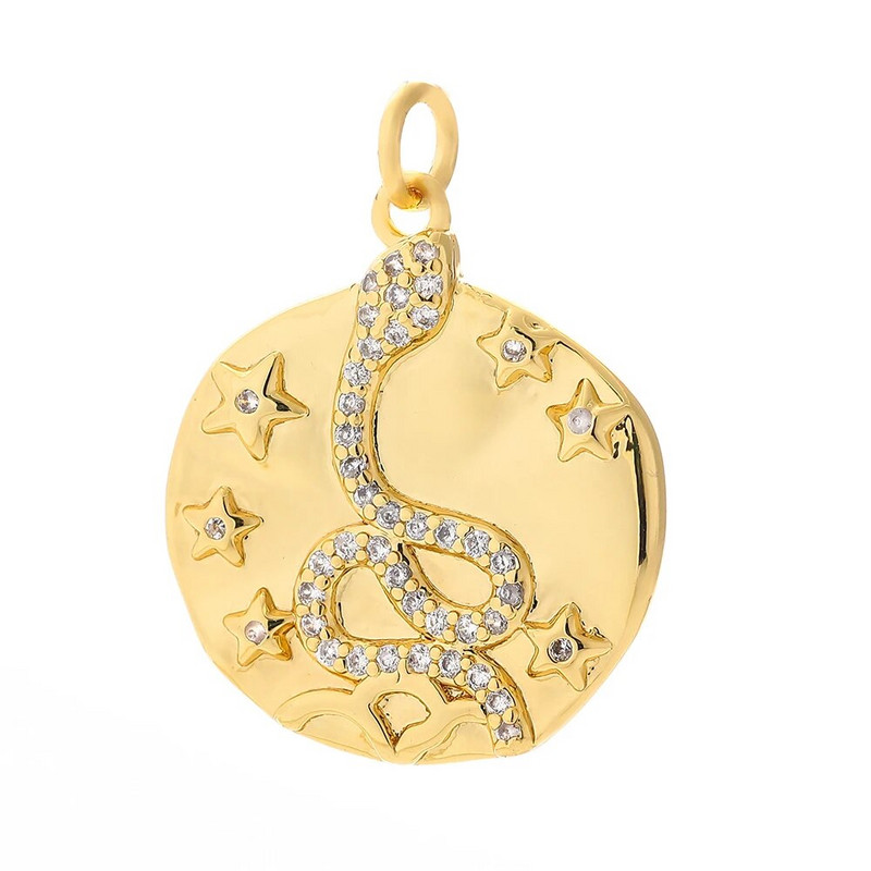 Eye Charm Κοσμήματα Γούρια για σκουλαρίκια Κολιέ Βραχιόλι Κατασκευάζοντας χαριτωμένο τουρκικό μενταγιόν Evil Blue Eye Designer Gold Color Snake