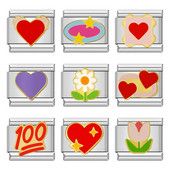 Hapiship 2023 New Hot Sell Fashions New Flower Hearts Charm Links Fit 9mm Narukvica od nehrđajućeg čelika Izrada DIY nakita DJ734