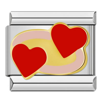 Hapiship 2023 New Hot Sell Fashions New Flower Hearts Charm Links Fit 9mm Narukvica od nehrđajućeg čelika Izrada DIY nakita DJ734