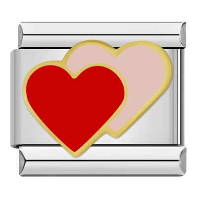 Hapiship 2023 New Hot Sell Fashions New Flower Hearts Charm Links Fit 9mm Narukvica od nehrđajućeg čelika Izrada DIY nakita DJ734