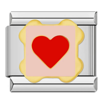 Hapiship 2023 New Hot Sell Fashions New Flower Hearts Charm Links Fit 9mm Narukvica od nehrđajućeg čelika Izrada DIY nakita DJ734