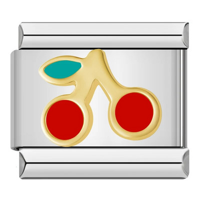 „Hapiship“ nauja mada, saldus vienaragis drugelis rožių gėlė, vyšnių žavesys, tinka 9 mm apyrankės nerūdijančio plieno „pasidaryk pats“ gaminimas DJTop28