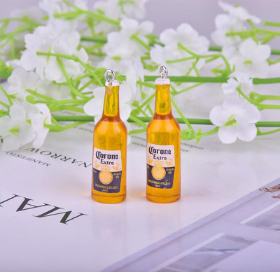10Pcs Simulation 3D Drink Bottle Charms Ρητίνη Ποτά κρεμαστά για σκουλαρίκια Μπρελόκ Κοσμήματα Making DIY Crafts Findings