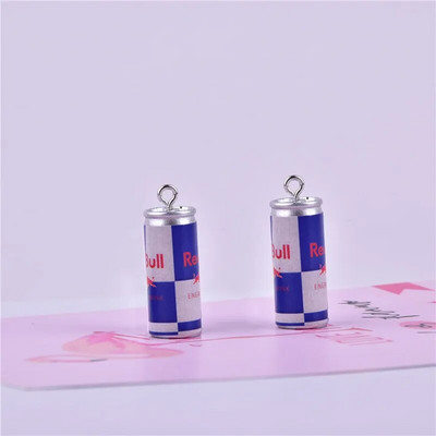 10Pcs Simulation 3D Drink Bottle Charms Ρητίνη Ποτά κρεμαστά για σκουλαρίκια Μπρελόκ Κοσμήματα Making DIY Crafts Findings