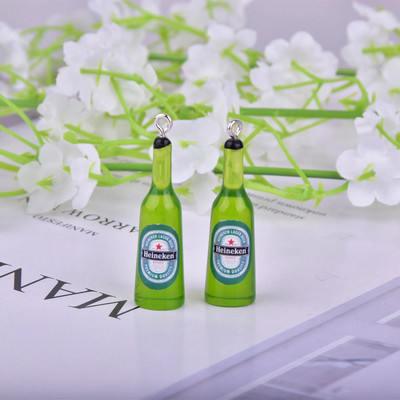 10Pcs Simulation 3D Drink Bottle Charms Ρητίνη Ποτά κρεμαστά για σκουλαρίκια Μπρελόκ Κοσμήματα Making DIY Crafts Findings